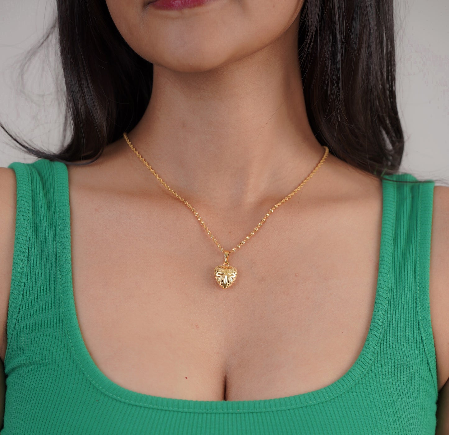Water Wave Heart Necklace