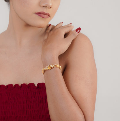Classic Leafs Gold Bracelet