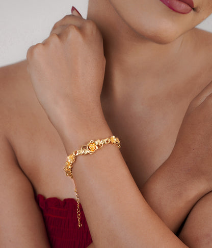 popular rose gold leaf bracelet – Luxteno Sri Lanka